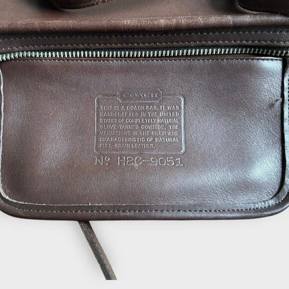 Vintage Coach 9051 Swing Zip Mahogany Glove-Tanned Leather Shoulder Bag Purse 98 - Picture 13 of 14